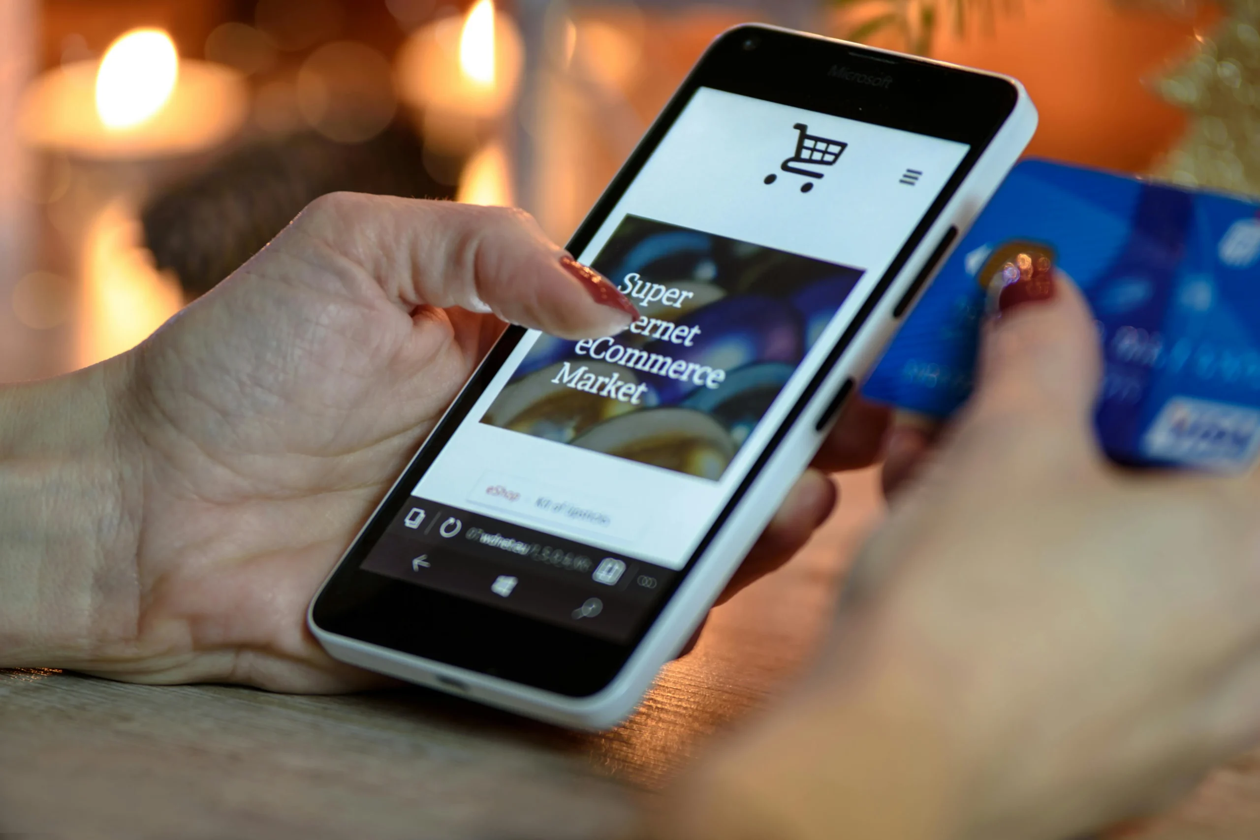 an image of ecommerce marketing on an iphone
