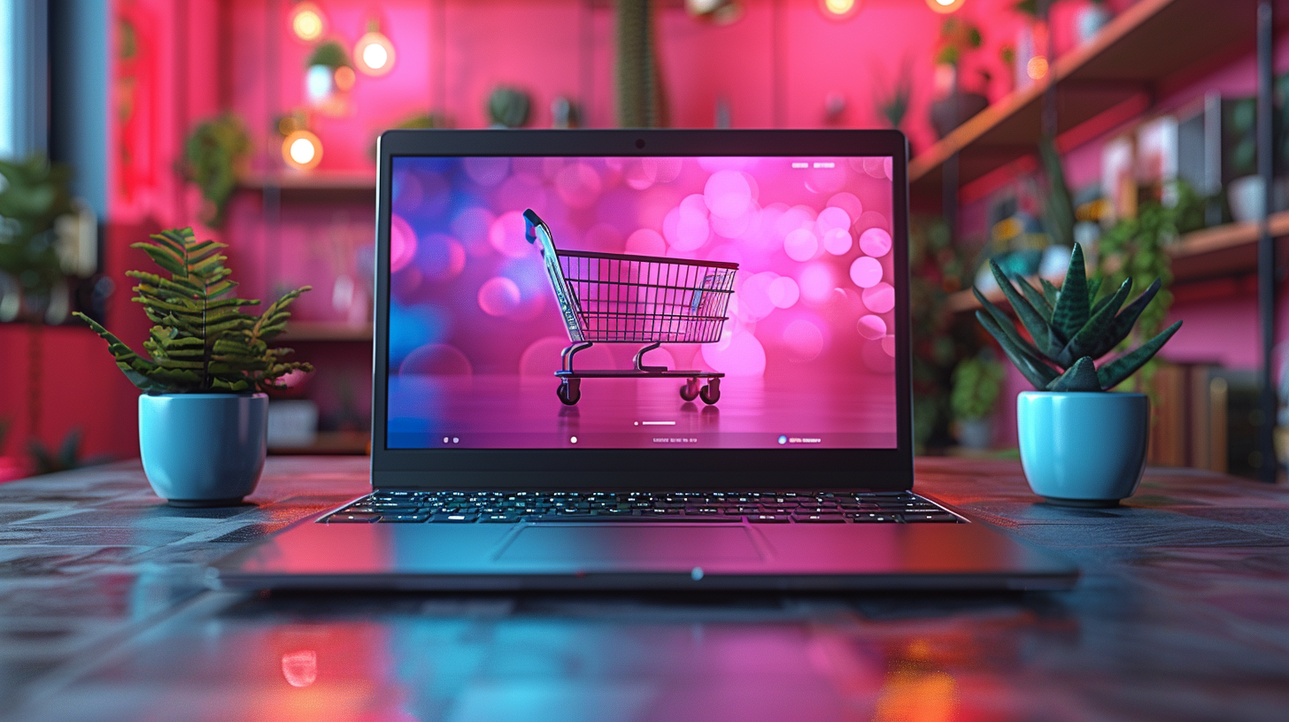andrebravado a laptop screen with an ecommerce marketing guide f7825290 35a9 4e14 a25c 285f17544090